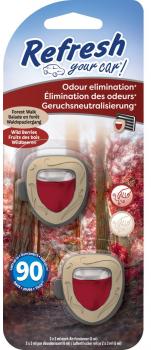 REFRESH Your Car Forest Walk/Wild Berries(Kirsch-Rot)Mini-Diffusor Air Freshener